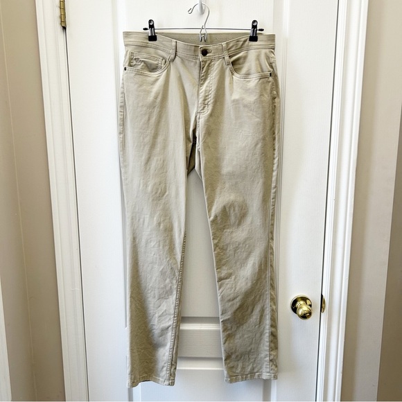 English Laundry Men's Slim Fit 5 Pocket Twill Chino Pants Beige Size 32 - Picture 3 of 14